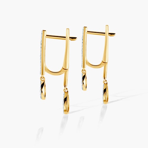 Kolczyki Savicki: złote, diamenty